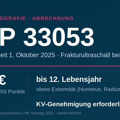 GOP 33053: Fraktursonografie richtig abrechnen 